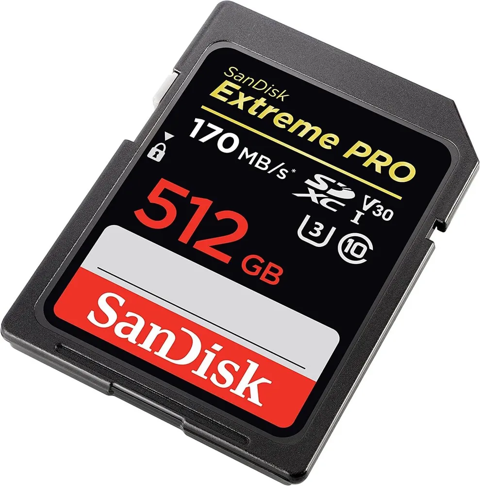 כרטיס זיכרון Sandisk Extreme Pro 512GB SDXC 170Mb/s SDSDXXY-512G-GN4IN