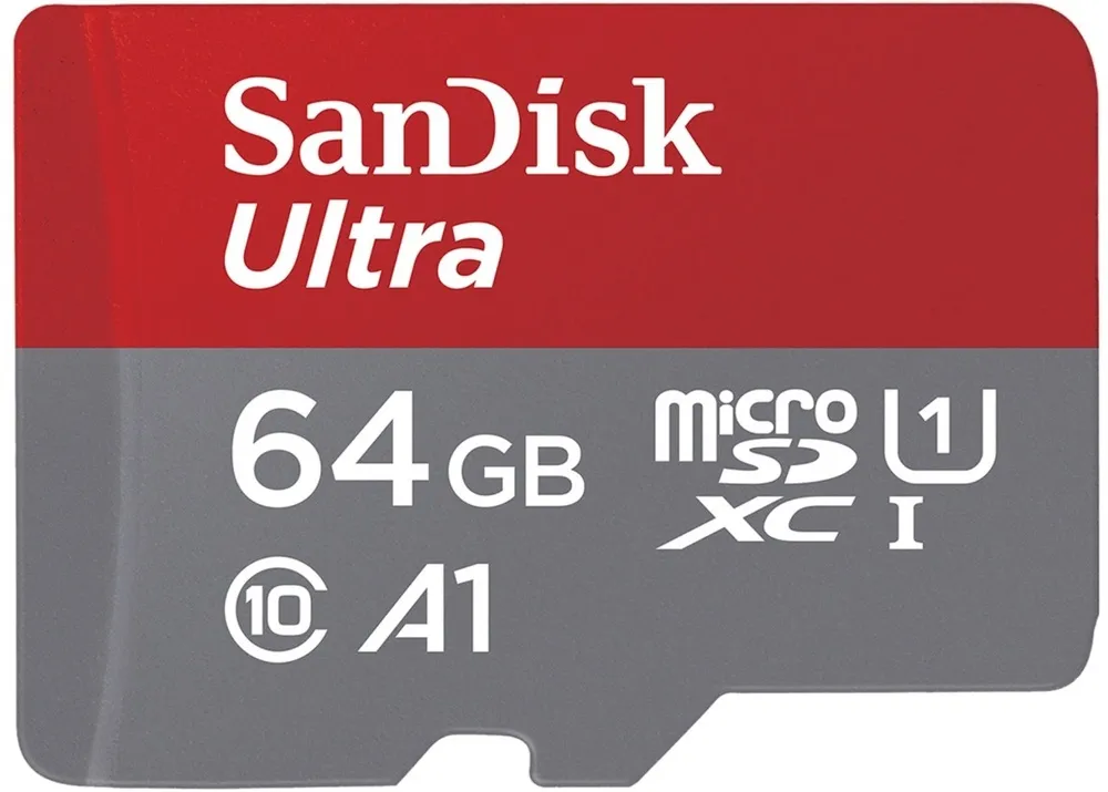 כרטיס זיכרון Sandisk Ultra 64GB Micro SD 140Mb/s SDSQUAB-064G-GN6MN