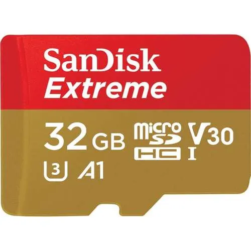 כרטיס זיכרון Sandisk Extreme 32GB Micro SD 100Mb/s SDSQXAF-032G-GN6GN