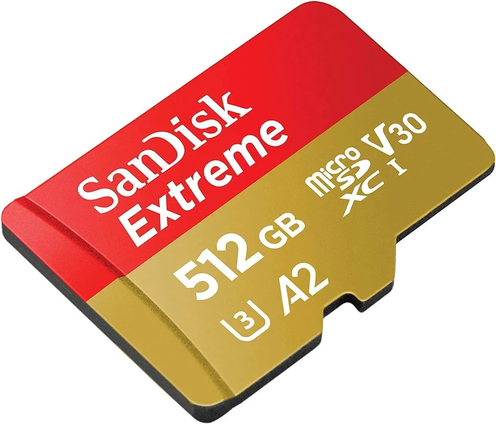כרטיס זיכרון Sandisk Extreme 512GB Micro SD UHS 190Mb/s SDSQXAV-512G-GN6MN