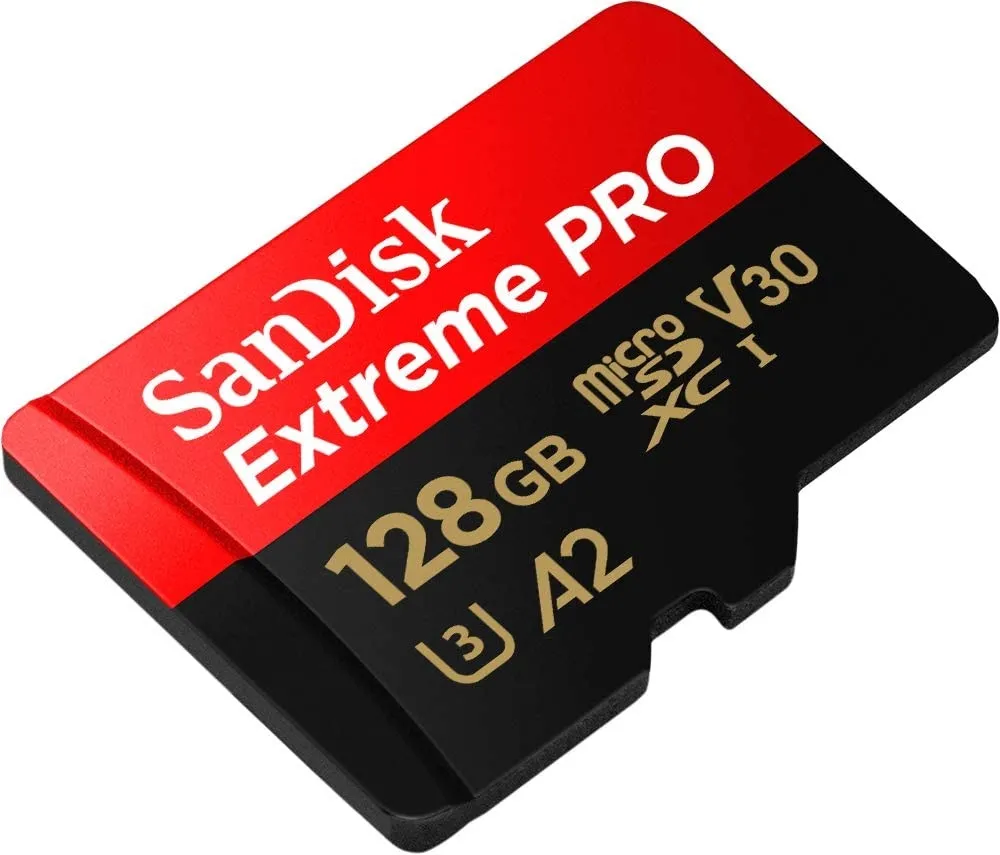 כרטיס זיכרון Sandisk Extreme Pro 128GB Micro SD UHS 200Mb/s SDSQXCD-128G-GN6MA