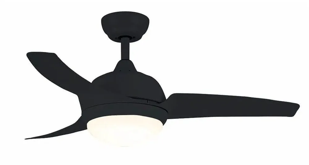 מאוורר תקרה Semicom SM-1017B/52CT 52" 25W סדרה: PARISLED בצבע שחור