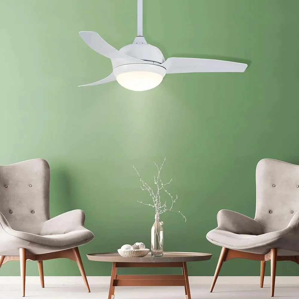 מאוורר תקרה Semicom SM-1017W/52CT 52" 25W סדרה: PARISLED בצבע לבן