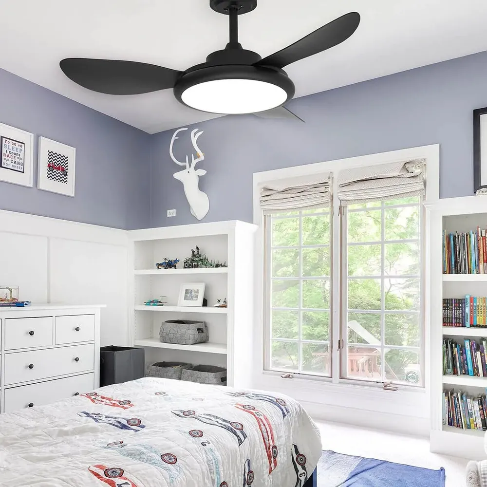 מאוורר תקרה Semicom SM-3761B42/36CT 42" 36W סדרה: Cool בצבע שחור