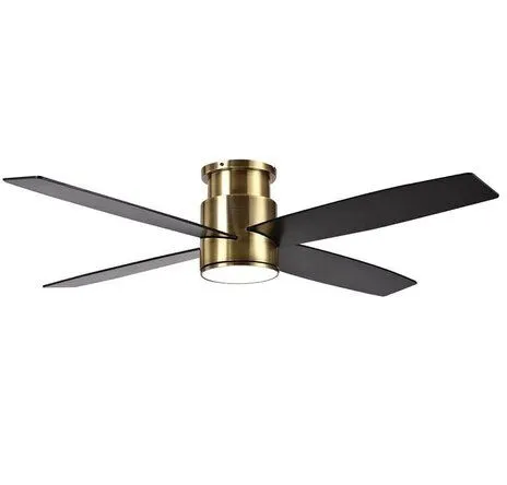 מאוורר תקרה Semicom SM-4481GB52/25CT 52" 25W סדרה: מקיאטו בצבע שחור ובראס – שליטה באמצעות שלט