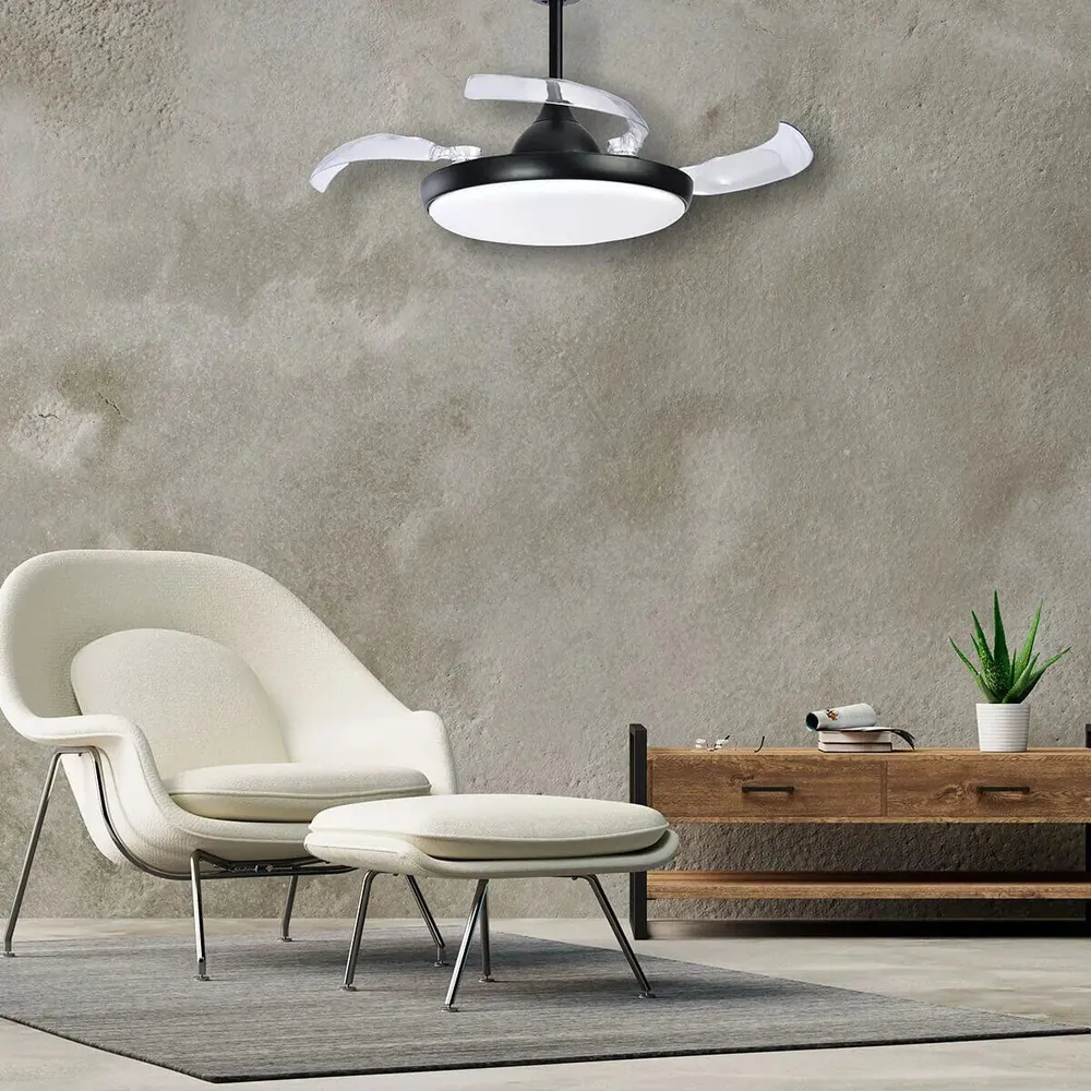 מאוורר תקרה Semicom SM-BSH21B42/36CT 42" 36W סדרה: COFFEE בצבע שחור – שליטה באמצעות שלט