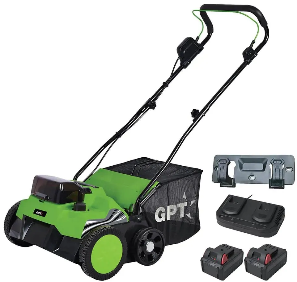 שואב דשא סינטטי נטען 40V עם זוג סוללות 4A ומטען GPT TO118