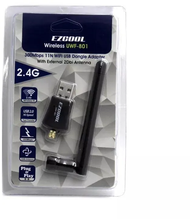 כרטיס רשת אלחוטי עם אנטנה EZCool 802.11n/b/n UWF-801