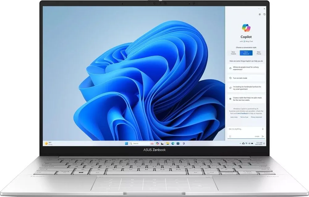 מחשב נייד Asus Zenbook 14 UX3405CA-ST1007W – צבע Foggy Silver