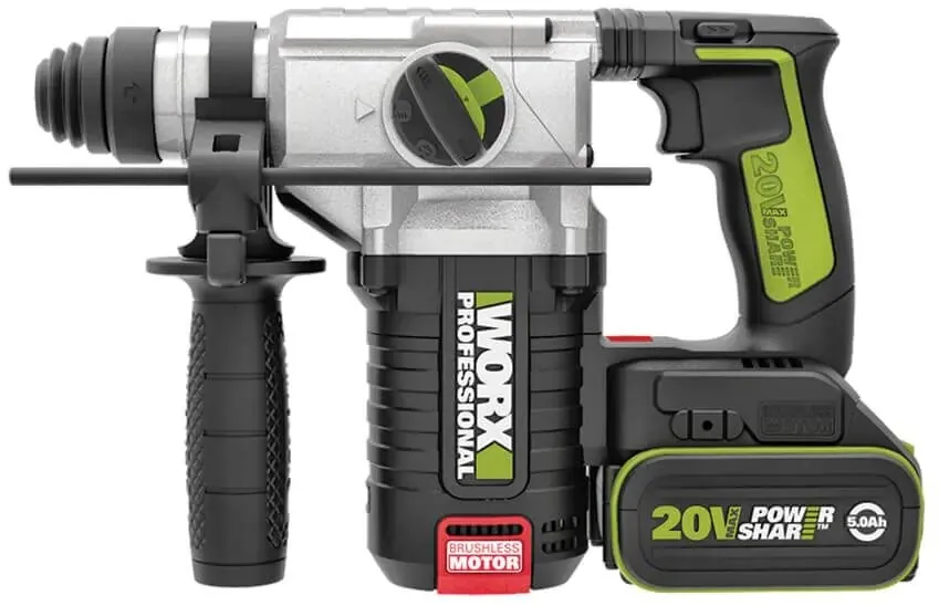 פטישון נטען בררשלס + שתי סוללות Worx WU388