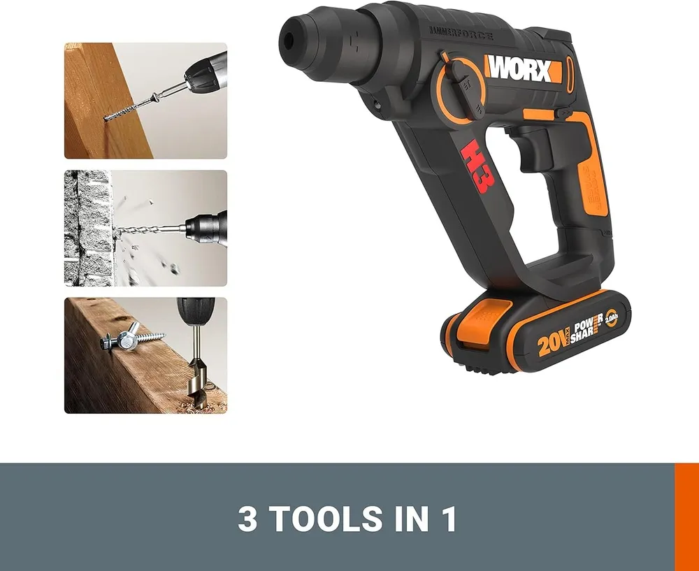 פטישון/מקדחה/מברגה פוטר מתחלף WORX WX390 – גוף בלבד