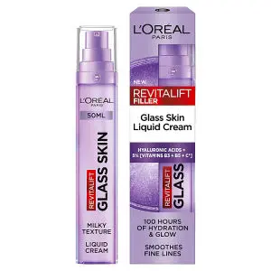 קרם פנים L'Oreal Revitalift Filler Glass Skin Liquid – בנפח 50 מ"ל