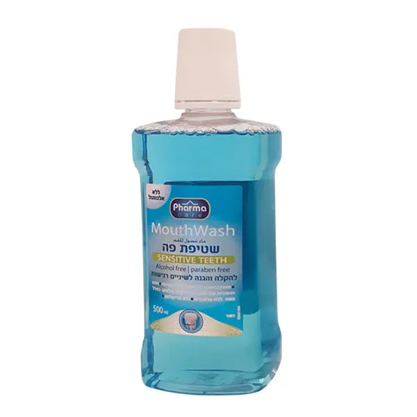מי פה לשיניים רגישות מבית Pharma Care – בנפח 500 מ"ל