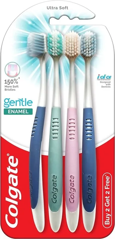 רביעיית מברשות שיניים רכות במיוחד Colgate Gentle Enamel