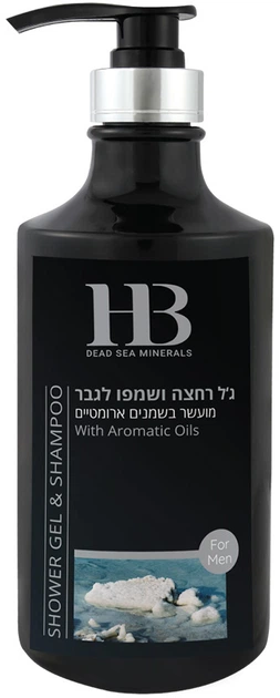 שמפו וג'ל רחצה 2 ב-1 לגבר עם מינרלים מים המלח, שמנים ארומטיים ותמציות צמחים Health & Beauty – בנפח 780 מ"ל