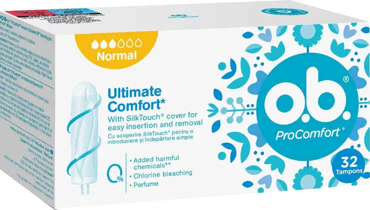 טמפונים O.B ProComfort נורמל – 32 יחידות