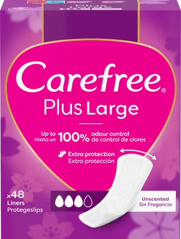 מגני תחתון Carefree Plus Large – 48 יחידות