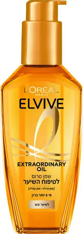 שמן לכל סוגי השיער עם תמציות שמני פרחים L'Oreal Elvive Extraordinary Oil – בנפח 100 מ"ל