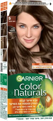 צבע שיער קבוע גוון 5 חום בהיר עם שמנים מטפחים Color Naturals – בנפח 40 מ"ל