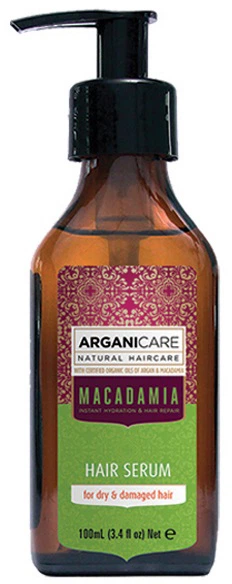 סרום לשיער יבש ופגום עם שמן ארגן ומקדמיה Arganicare – בנפח 100 מ"ל