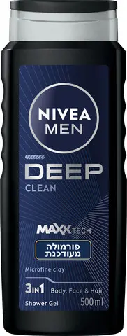 ג'ל רחצה בניחוח עצי גברי מבית Nivea – בנפח 500 מ"ל