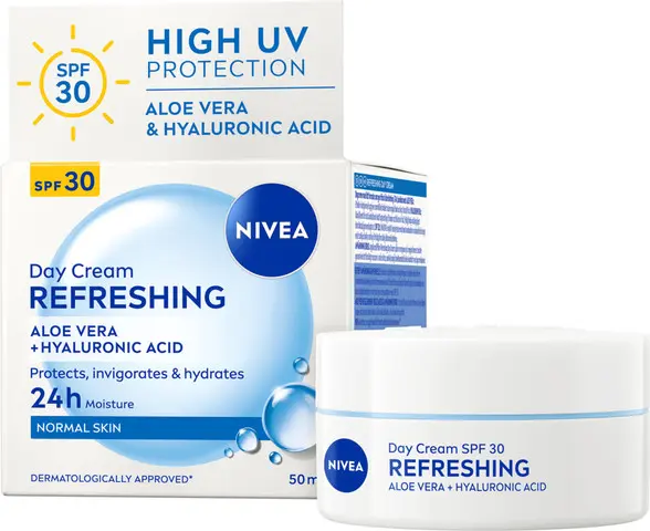 קרם פנים Nivea Day Refreshing For Normal Skin – בנפח 50 מ"ל