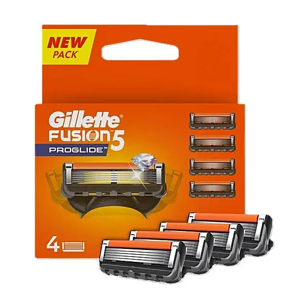 סכיני גילוח רב-פעמיים לגבר Gillette Fusion Proglide חמישה להבים – סך הכל 4 סכינים