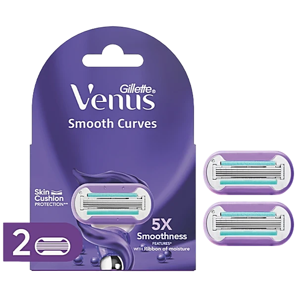 סכיני גילוח לאישה Gillette Venus Swirl חמישה להבים – סך הכל 2 סכינים עם ידית