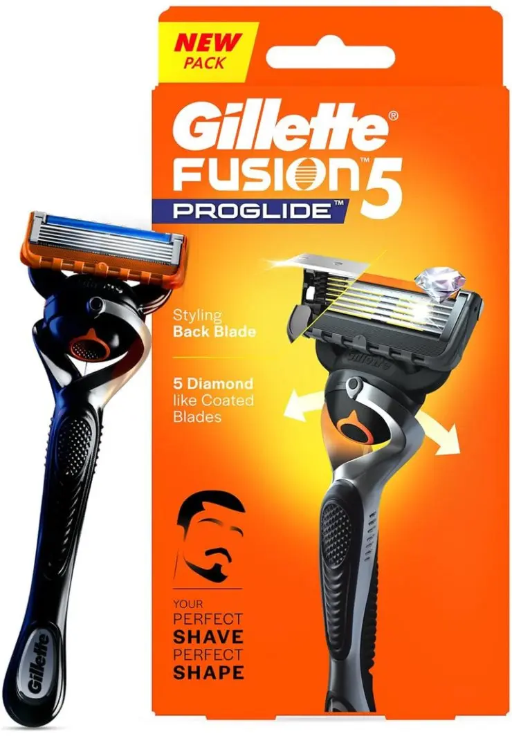 סכין גילוח רב-פעמי לגבר Gillette Fusion Proglide – חמישה להבים + ידית