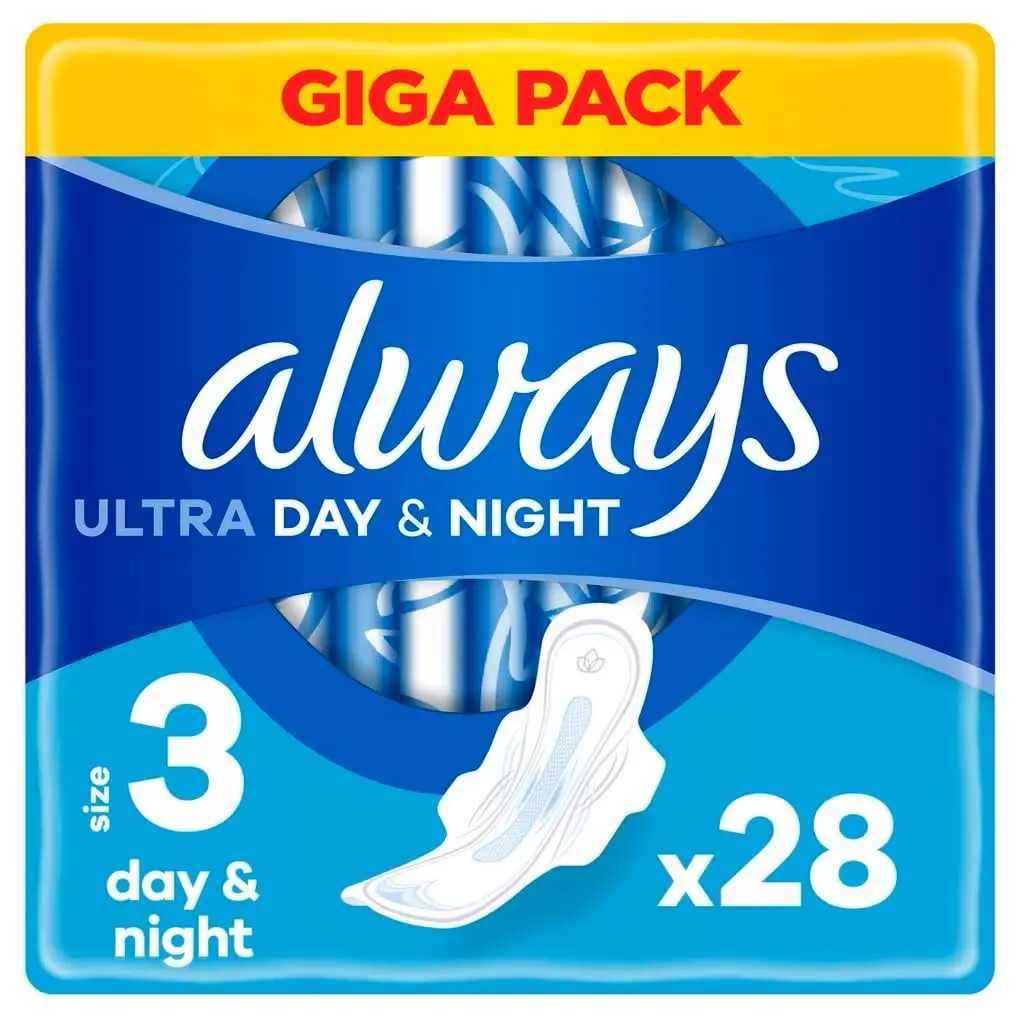 תחבושות Always Ultra לילה ויום עם כנפיים – 28 יחידות