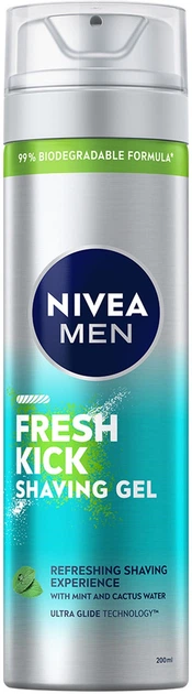 ג'ל גילוח לגבר Nivea Men Fresh Kick – בנפח 200 מ"ל