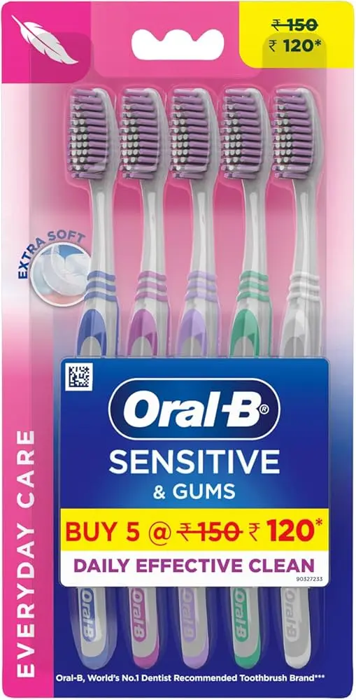 חמישיית מברשות שיניים רכות במיוחד Oral-B Sensitive Care