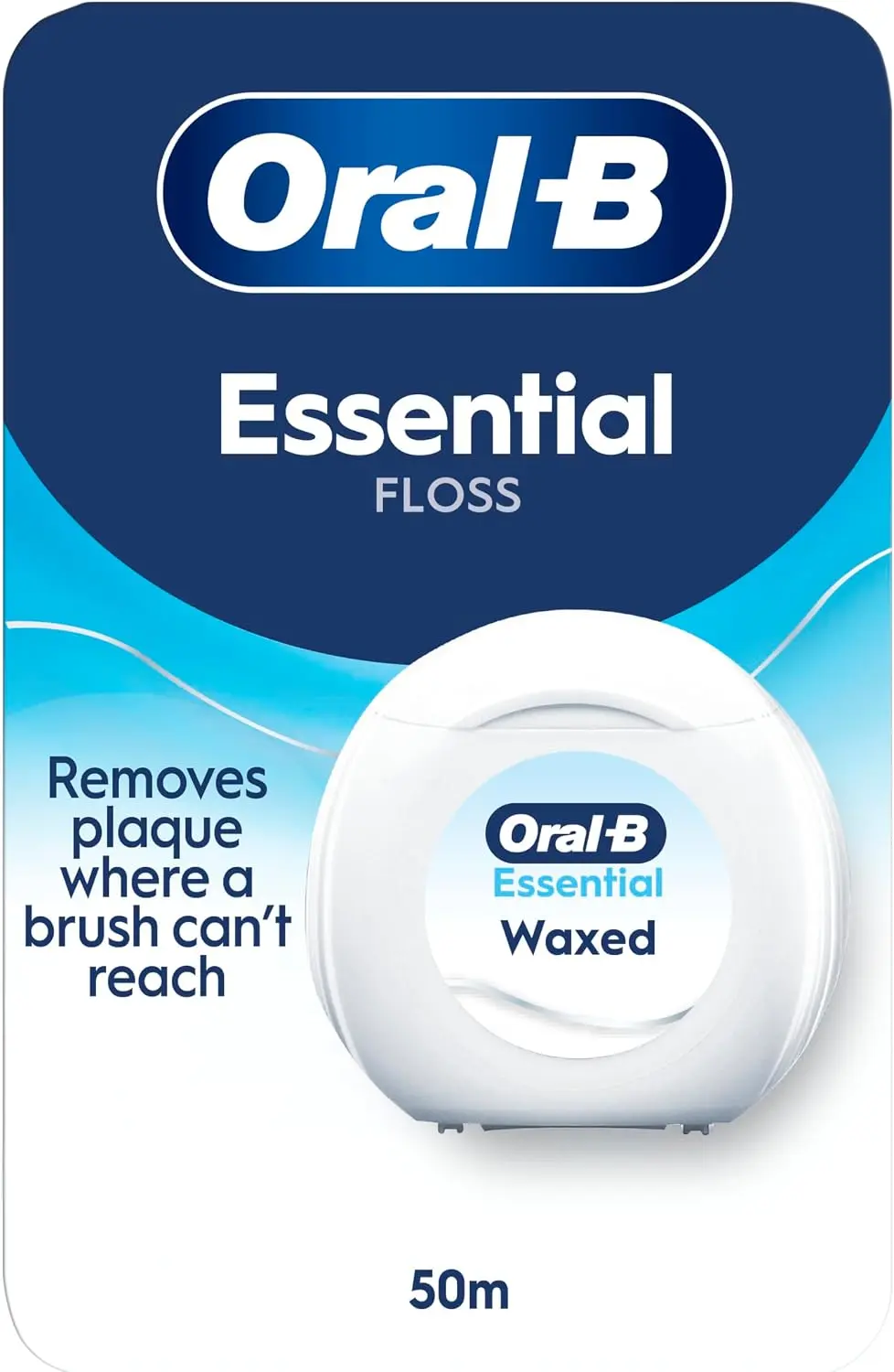 חוט דנטלי עם שעווה Oral-B Essential Floss – באורך 50 מטר