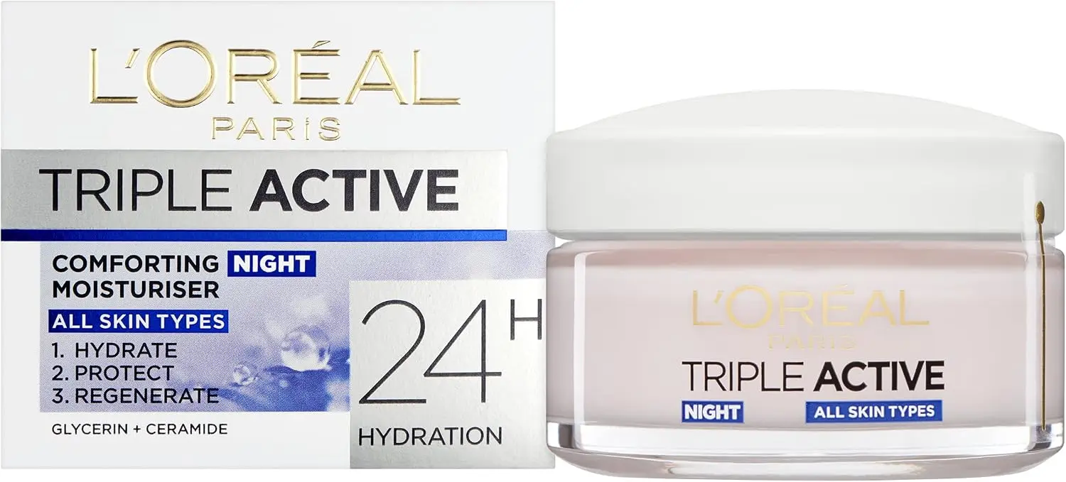 קרם לילה L'Oreal Paris Triple Active Night – בנפח 50 מ"ל