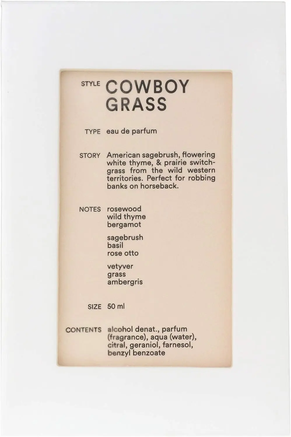בושם יוניסקס D.S. & Durga Cowboy Grass E.D.P 50 ml