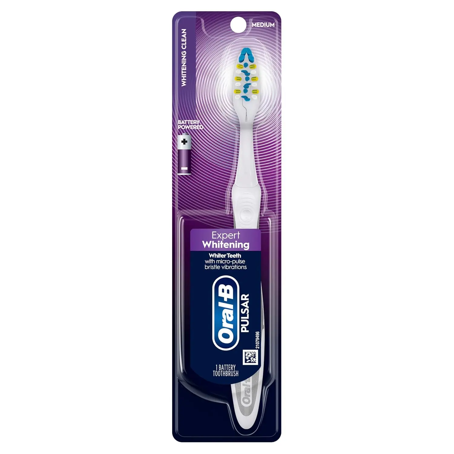 מברשת שיניים בינונית על סוללות Oral-B 3D Pulsar Pro Expert Power