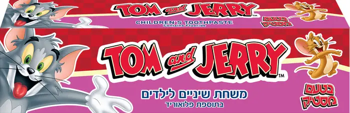 משחת שיניים לילדים בטעם מסטיק מבית Tom&Jerry