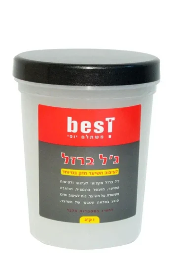 ג'ל ברזל לעיצוב שיער באחיזה חזקה במיוחד עם תמצית חוחובה Best – בנפח 1000 גרם