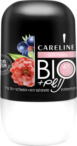 דאודורנט רול-און לאישה Careline Bio Asai Soft Peony – בנפח 75 מ"ל