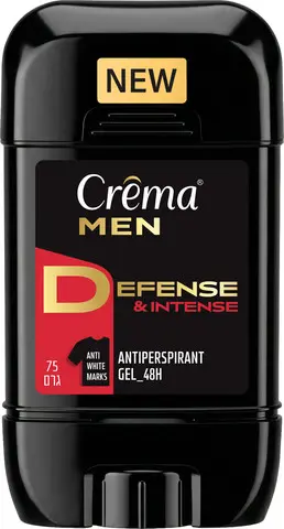 דאודורנט ג'ל לגבר Crema Defense & Intense Red – בנפח 75 מ"ל