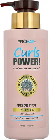 גלייז לעיצוב והגדרת תלתלים 100% Pro Hair – בנפח 400 מ"ל