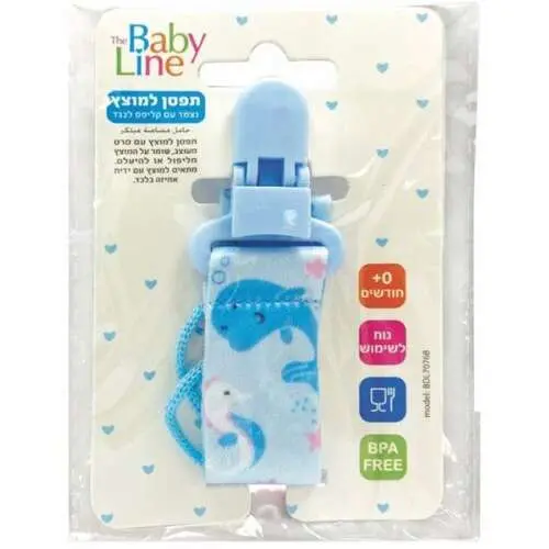 סרט מחזיק למוצצים Baby Line לבנים