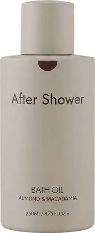 שמן רחצה בניחוח שקדים ומקדמיה מבית After Shower – בנפח 250 מ"ל