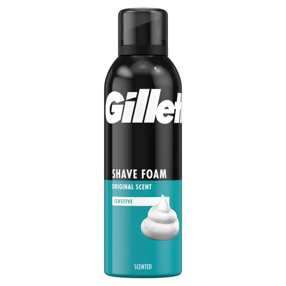 קצף גילוח לעור רגיש לגבר Gillette Series – בנפח 200 מ"ל