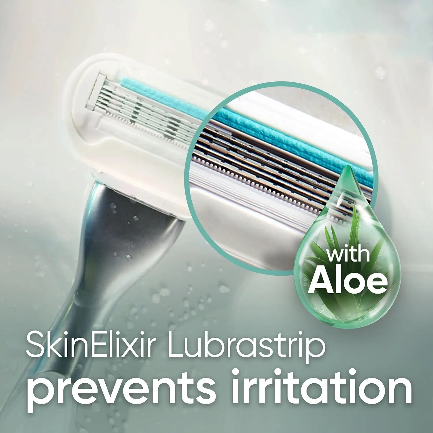 סכיני גילוח רב-פעמיים לאישה Gillette Venus Deluxe Smooth Sensitive חמישה להבים – סך הכל 3 סכינים עם ידית