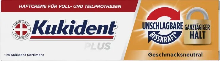 משחת הצמדה לשיניים תותבות Kukident Plus – בנפח 40 גרם