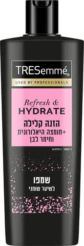 שמפו לניקוי יסודי ולחות לשיער שמנוני עם חומצה היאלורונית וחימר לבן Tresemme – בנפח 400 מ"ל