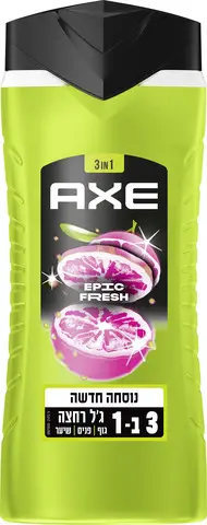 תחליב רחצה בניחוח אשכולית ואננס מבית Axe – בנפח 400 מ"ל