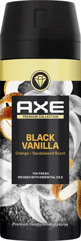 דאודורנט ספריי לגבר Axe Premium Black Vanilla – בנפח 150 מ"ל