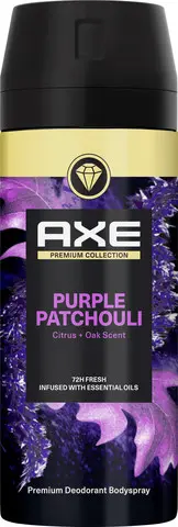 דאודורנט ספריי לגבר Axe Premium Deo Spray Purple Patchouli – בנפח 150 מ"ל